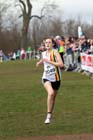 Rebecca Murray finishing 3rd in the Under-17 Women, McCain Inter Counties Cross Country, Cofton Park, Birmingham.